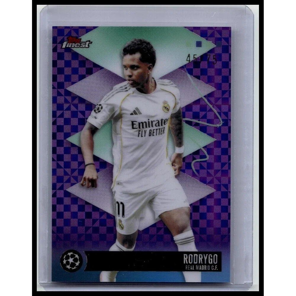 2025-26 Finest UEFA Rodrygo #599 Real Madrid CF Checkerboard /75